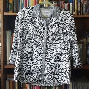 Black and white print shirt